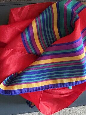 Beautiful Liz Clairborne vintage Long Scarf, Vintage Silk Scarf